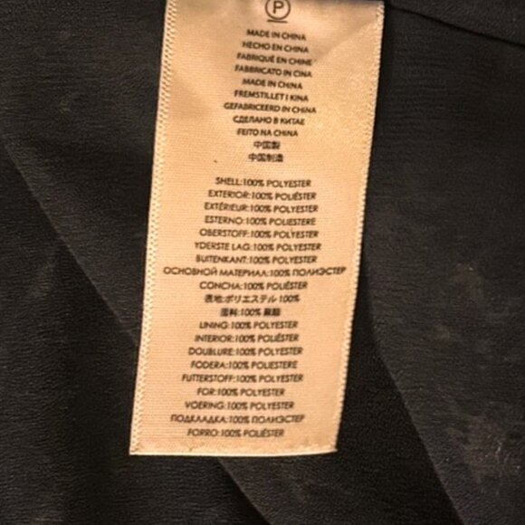 Michael Kors MSRP $168 White Blue Shift Dress Open Shoulder Ruched Sleeves XL - Picture 5 of 9